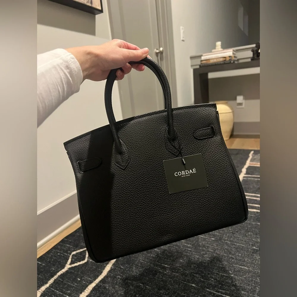 Cordae NYC Birkin Leather Handbag - Picture 2 of 6